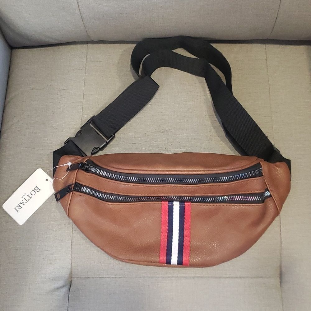 NWT Bottari Faux Leather Waist Pouch Crossbody Pouch
